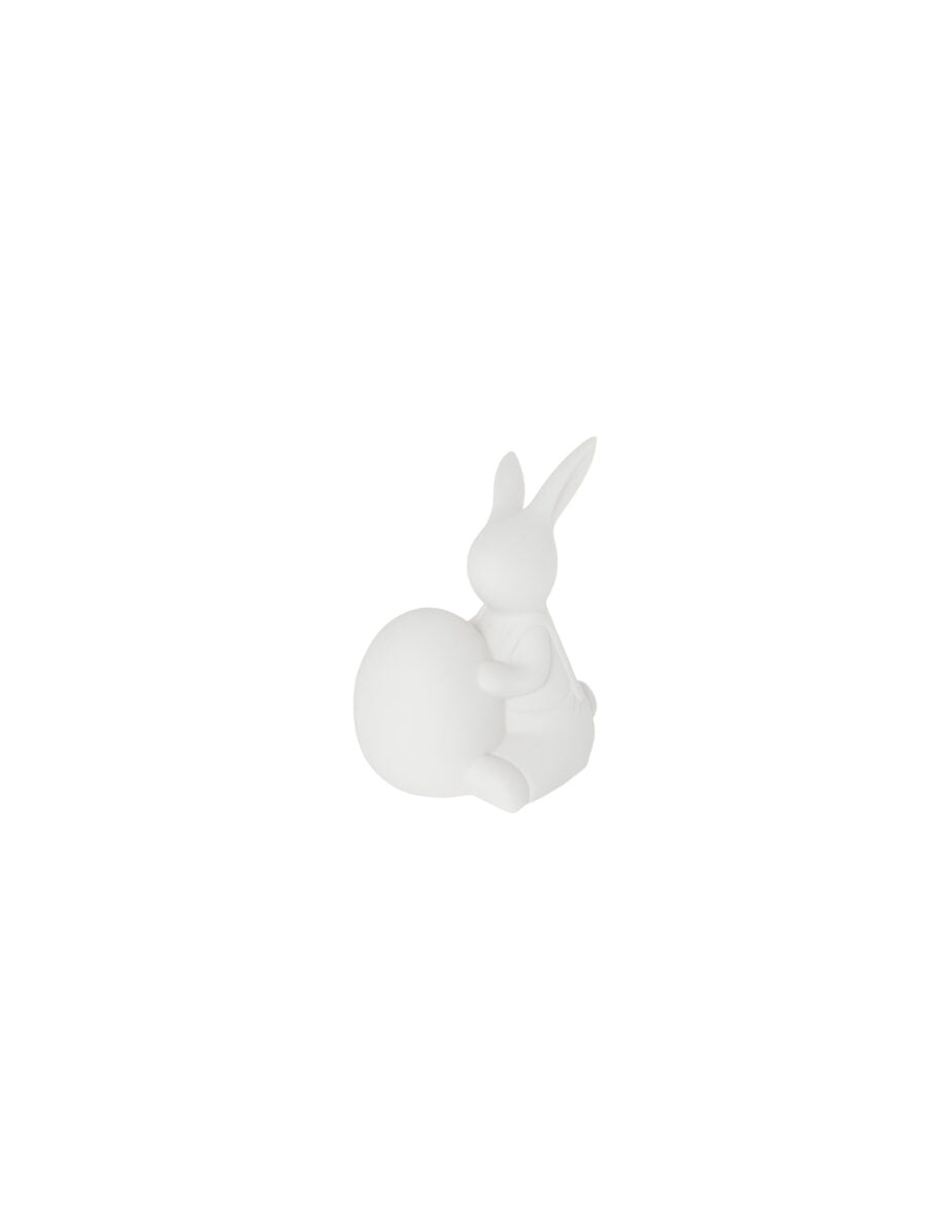 Osterhase Otto, sitzend, mit Ei, Keramik von Storefactory