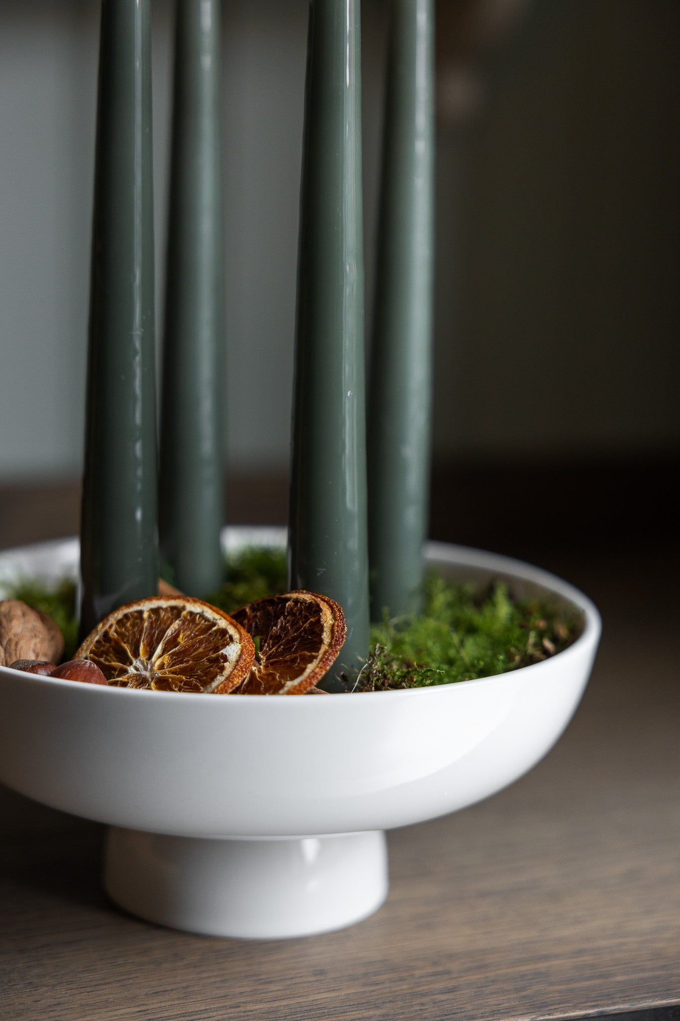 Kerzenleuchter Granhammar, 4 Kerzen, rund, mit Fuß, weiß