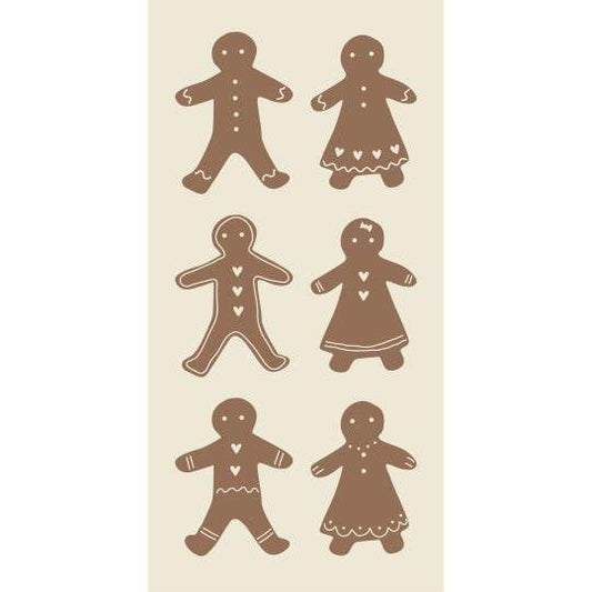 Servietten Set, schmal, Lebkuchenpärchen, 10x20cm, 16 Stk.