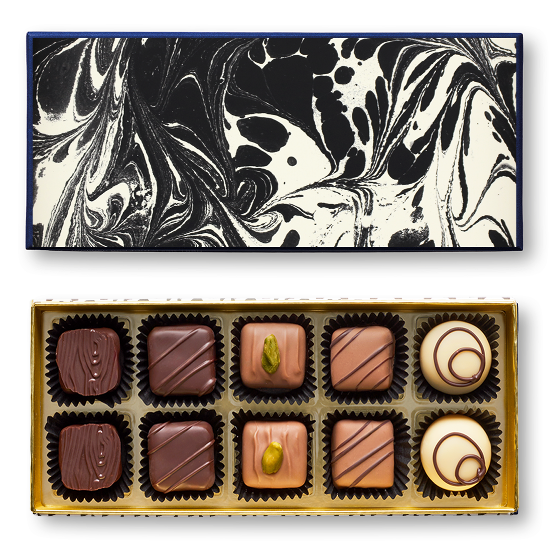 Sawade Pralinenschachtel Engel, alkoholfrei, 10 Pralinen und Trüffel