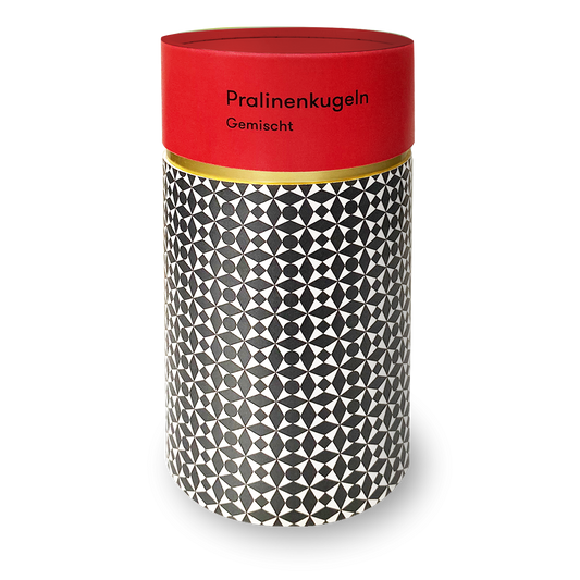 Sawade Geschenkdose, gemischte Pralinenkugeln, rot, 15 Kugeln