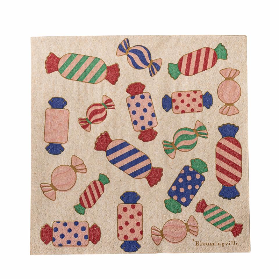 Papierservietten, Set Caramella, bunte Bonbons, 33x33cm, 20 Stk.