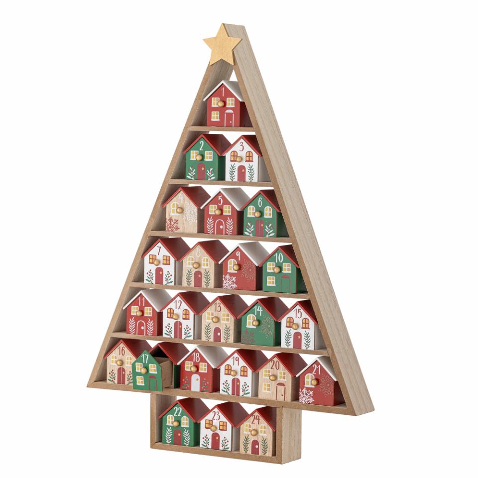 Kalender Calvin, zum selbst befüllen, Tannenbaum, bunte Boxen