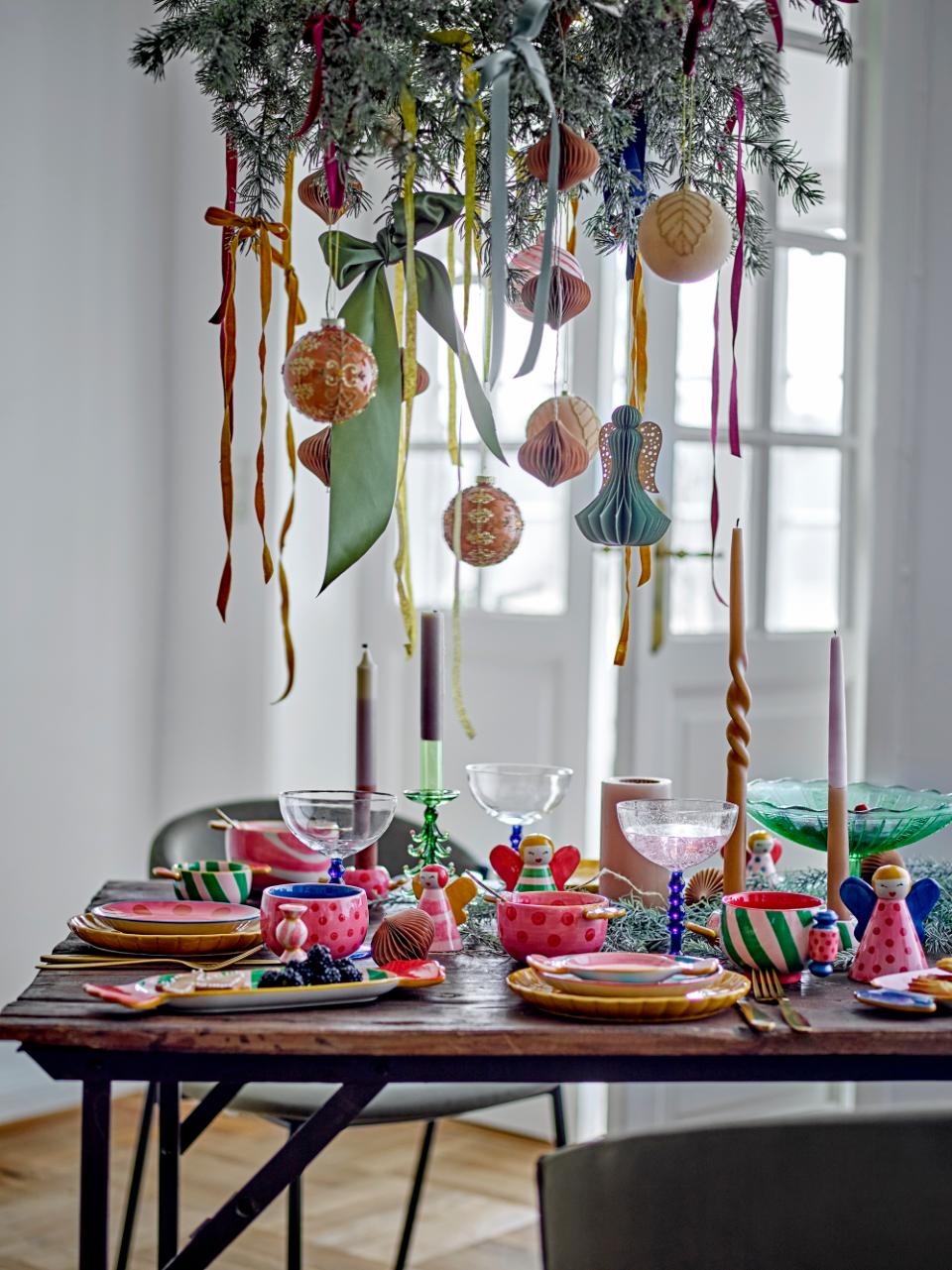 Teller Caramella, 2er Set, bunt, Bonbon-Motiv, Steingut