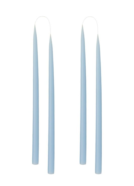 Kerzen, Stabkerzen, 35cm, von Hand gezogen, blau, pastell blau