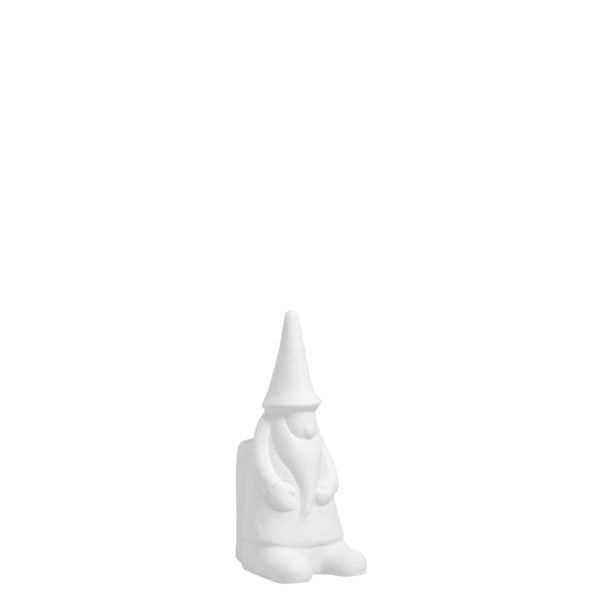 Keramikfigur Hans, Weihnachtsmann, weiß, Kerzenhalter