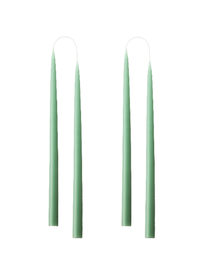 Kerzen, Stabkerzen, 35cm, von Hand gezogen, grün, hell grün - mueggelig