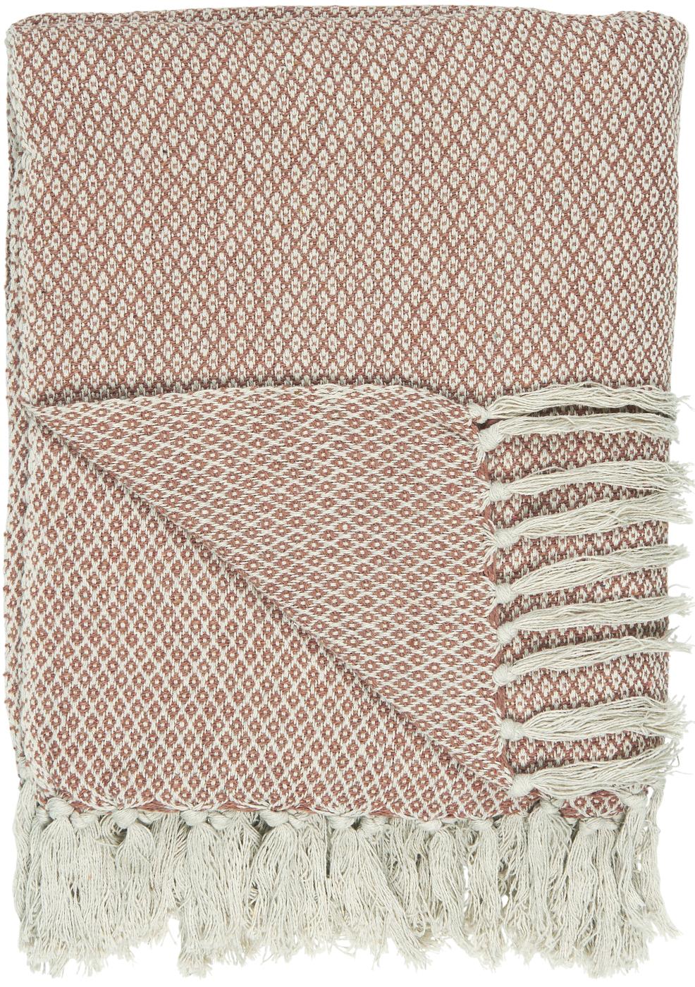 Decke, Karomuster, dunkel rosa, 130 x 160cm - mueggelig