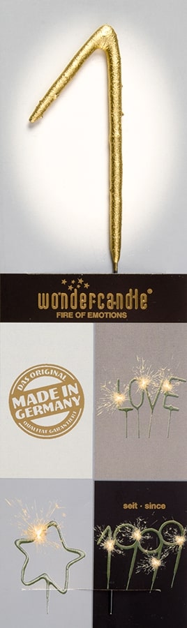 Wunderkerze Wondercandle® gold chromo classic - 1