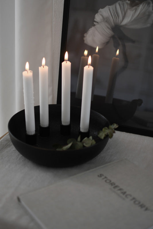Kerzenleuchter Kvistbro, Keramik, schwarz - mueggelig