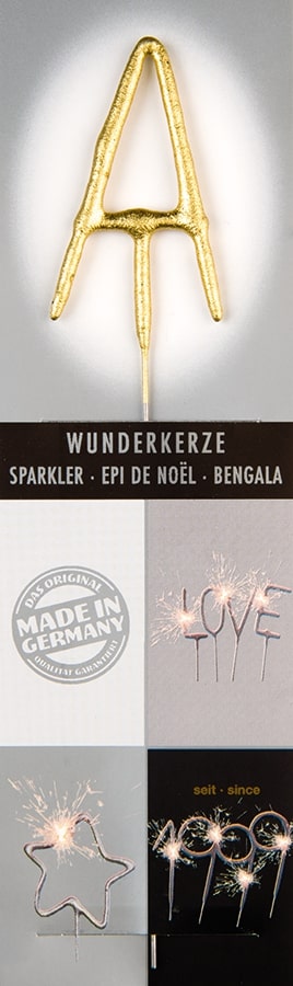 Wunderkerze Wondercandle® gold chromo classic - A