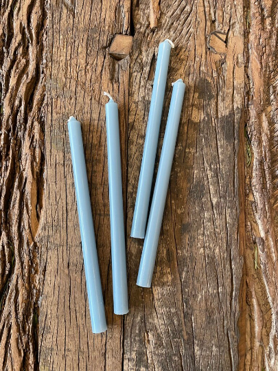 dünne Kerzen, Bleistiftkerzen, 20cm, blau - mueggelig