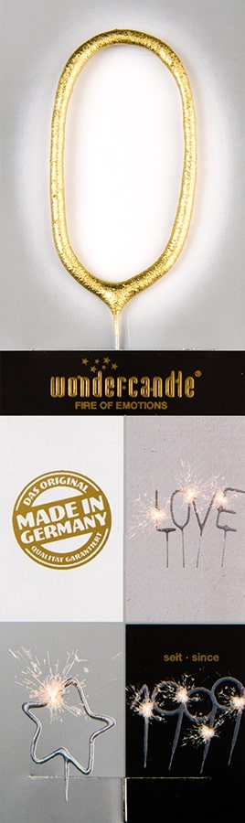 Wunderkerze Wondercandle® gold chromo classic - 0