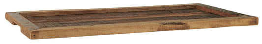längliches Tablett aus Vintage Holz, 38cm breit