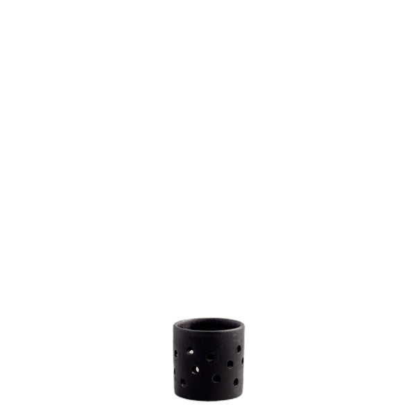 Kerzenleuchter Salstad aus Keramik, schwarz, klein