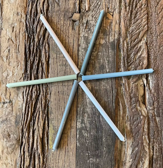 dünne Kerzen, Bleistiftkerzen, 20cm, blau - mueggelig