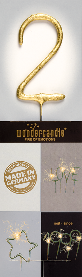 Wunderkerze Wondercandle® gold chromo classic - 2