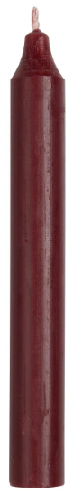 rustikale Kerzen, Stabkerze, 18cm, rot, dunkel rot, bordeaux rot - mueggelig