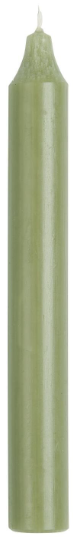 rustikale Kerzen, Stabkerze, 18cm, grün, moos grün - mueggelig