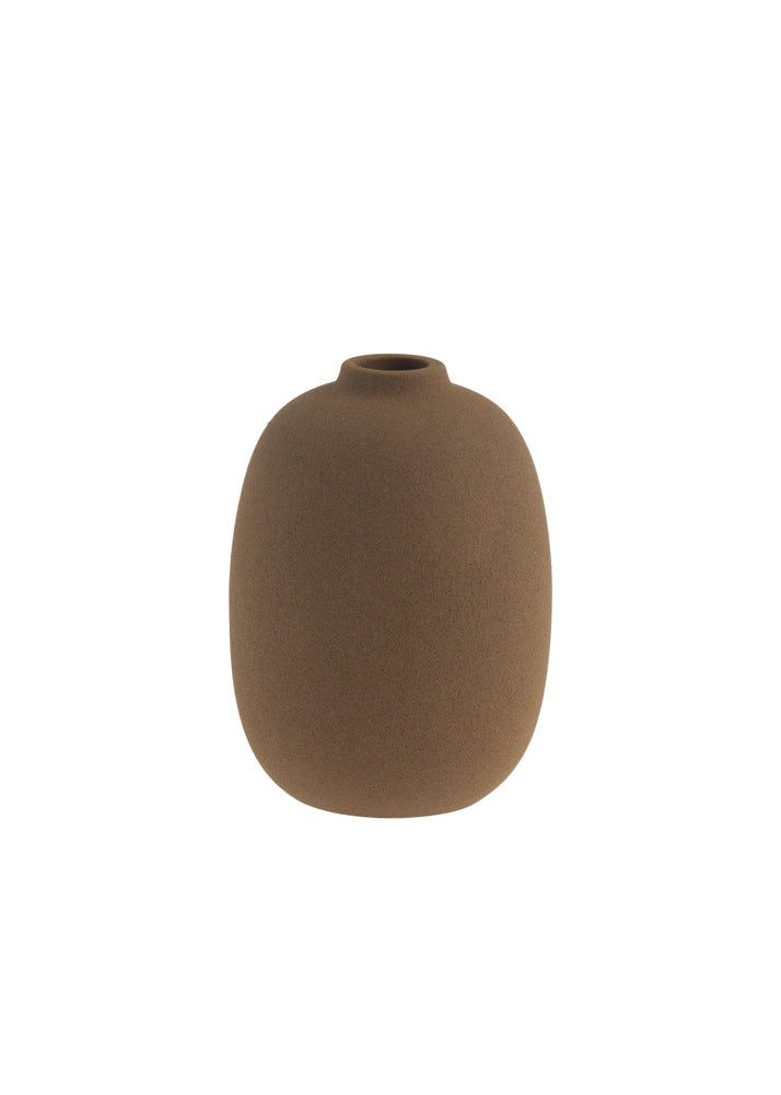 Keramikvase Albacken, oval, braun