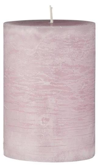 Stumpenkerze, Altarkerze, 10cm hoch, rosa, hell rosa - mueggelig