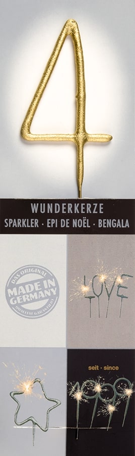 Wunderkerze Wondercandle® gold chromo classic - 4