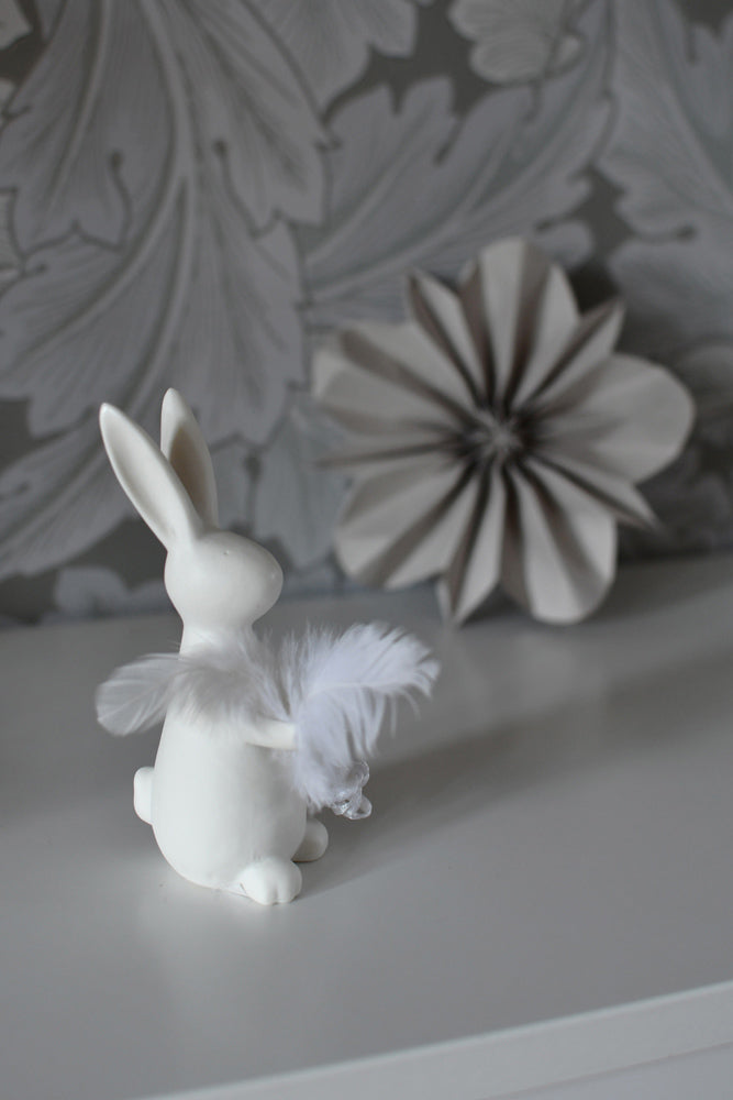 Osterhase Ida, Keramik, weiß, stehend