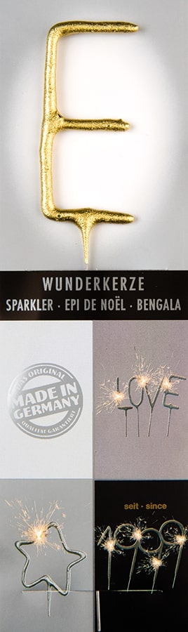 Wunderkerze Wondercandle® gold chromo classic - E