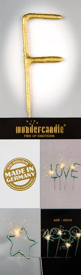 Wunderkerze Wondercandle® gold chromo classic - F