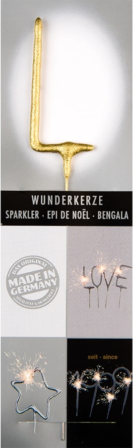Wunderkerze Wondercandle® gold chromo classic - L