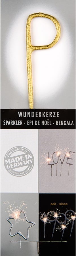 Wunderkerze Wondercandle® gold chromo classic - P
