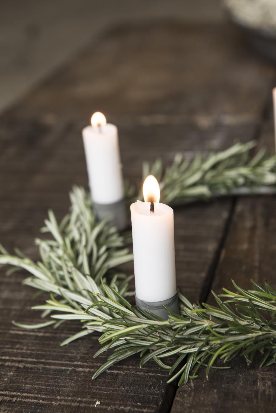 Kerzenhalter, Adventskranz für 4 Kerzen, D: 21cm, silberfarben