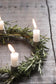 Kerzenhalter, Adventskranz für 4 Kerzen, D: 21cm, silberfarben