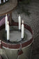 Kerzenhalter, Adventskranz für 4 Kerzen, D: 21cm, silberfarben