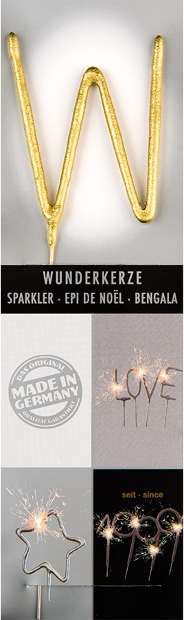 Wunderkerze Wondercandle® gold chromo classic - W