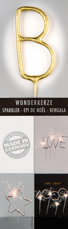 Wunderkerze Wondercandle® gold chromo classic - B