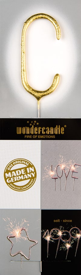Wunderkerze Wondercandle® gold chromo classic -C