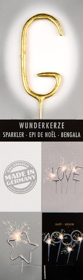 Wunderkerze Wondercandle® gold chromo classic - G