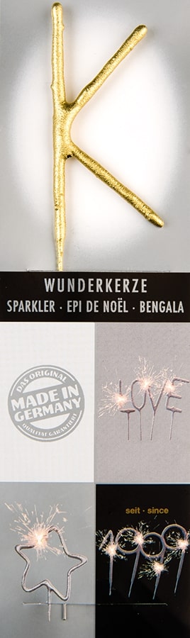 Wunderkerze Wondercandle® gold chromo classic - K