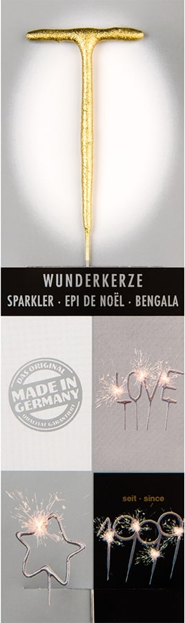 Wunderkerze Wondercandle® gold chromo classic - T