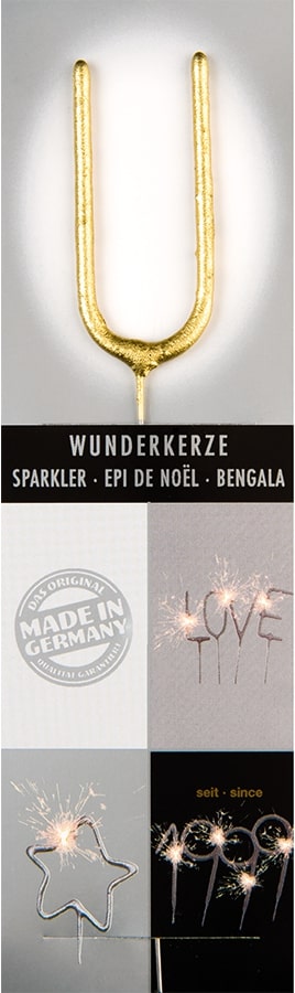 Wunderkerze Wondercandle® gold chromo classic - U